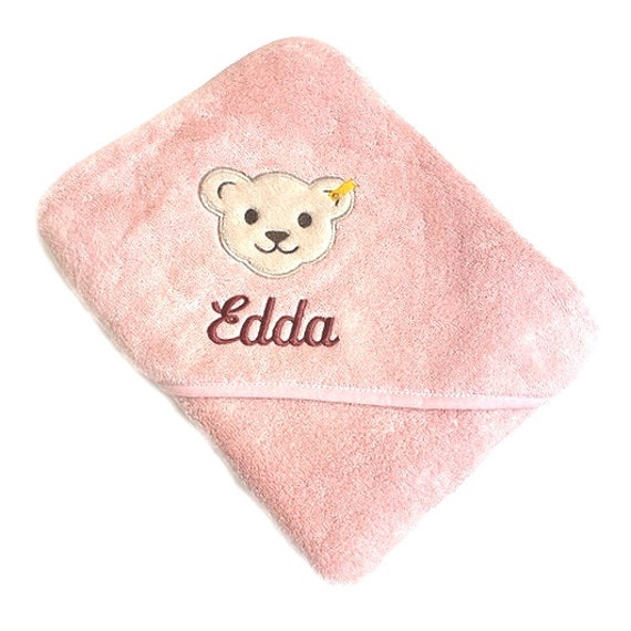 Kapuzentuch Mit Wunsch Namen Bestickt, Rosa, St Kapuzentuch Mit Wunsch Namen Bestickt, Rosa, St von Etsy - frottierreich