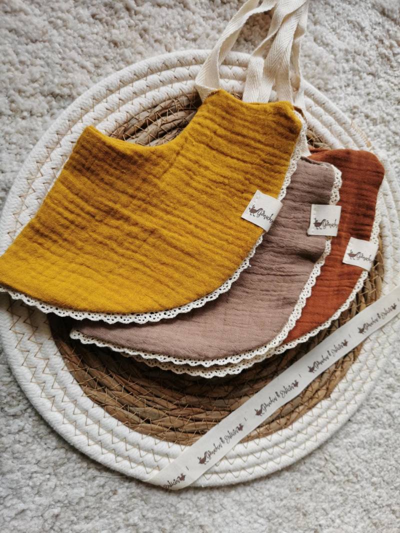 Baby Kragen Musselin Boho Lätzchen Halstuch Latz Schlabberlatz Bibs von Etsy - gaenschenentlein