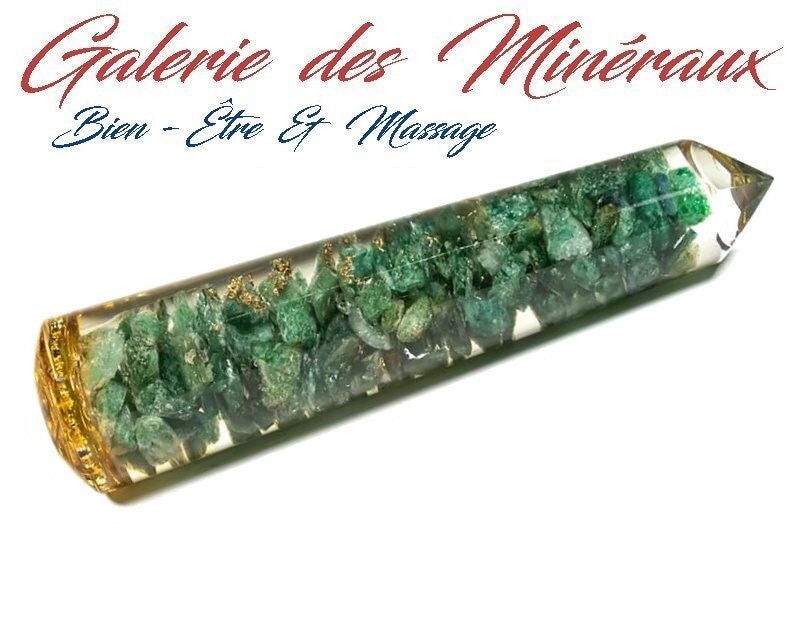 Grüner Aventurin-Orgonit-Massagestab Mit Lithotherapie-Wellness-Entspannungsbehandlung Grüner Aventurin-Orgonit-Massagestab Mit Lithotherapie-Wellness-Entspannungsbehandlung von Etsy - galeriedesmineraux