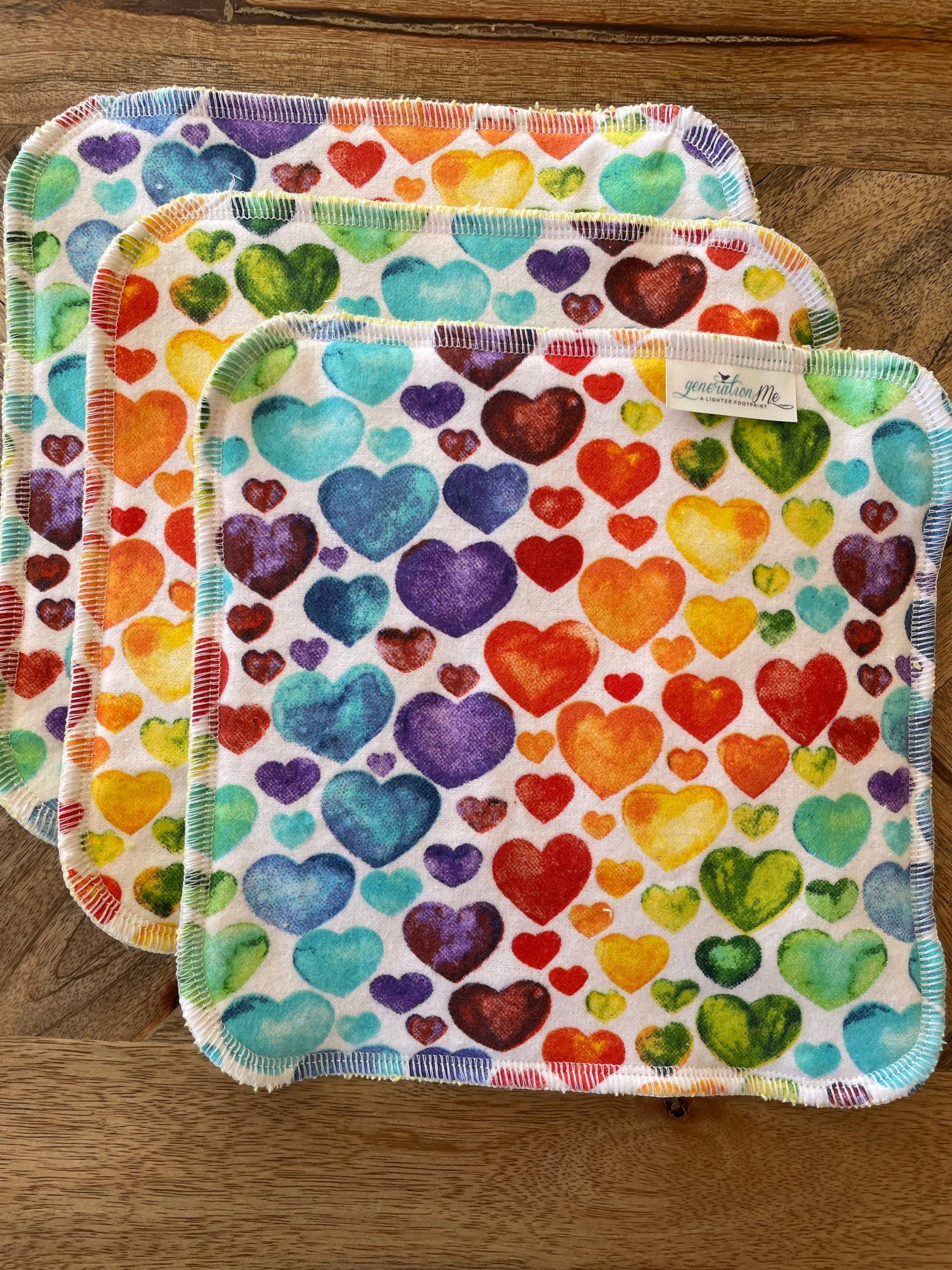 Regenbogen-Herzen Waschlappen, Valentinstag, Küche Oder Bad Baby-Waschlappen, Babypartygeschenk, Regenbogen-Baby Regenbogen-Herzen Waschlappen, Valentinstag, Küche Oder Bad Baby-Waschlappen, Babypartygeschenk, Regenbogen-Baby von Etsy - generationMe