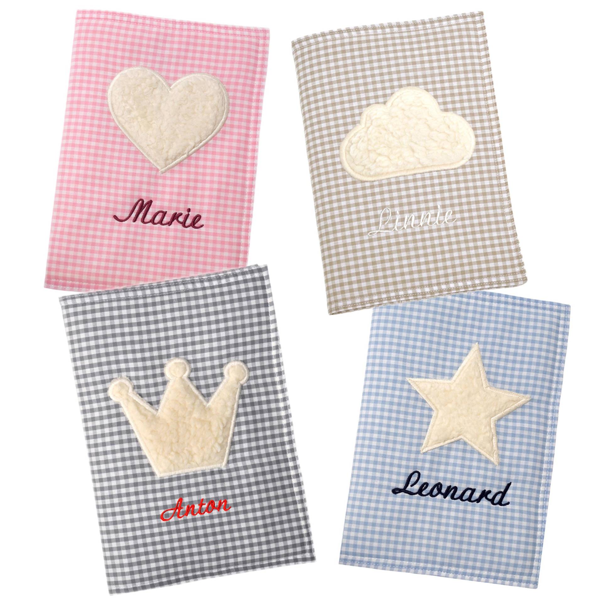 U-Heft-Hülle Kuschelmotiv Mit Namen in Wunschfarbe von Etsy - geschenkelibelle