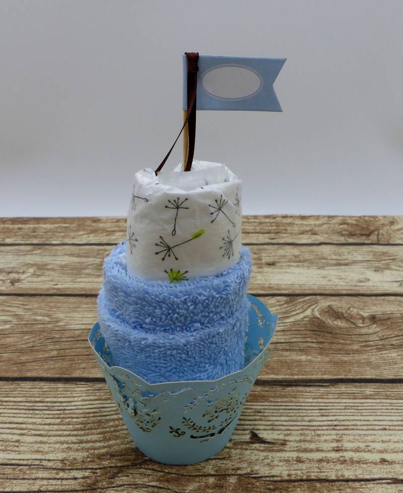 Windeltorte Cupcake Blau Windeltorte Cupcake Blau von Etsy - geschenkelibelle