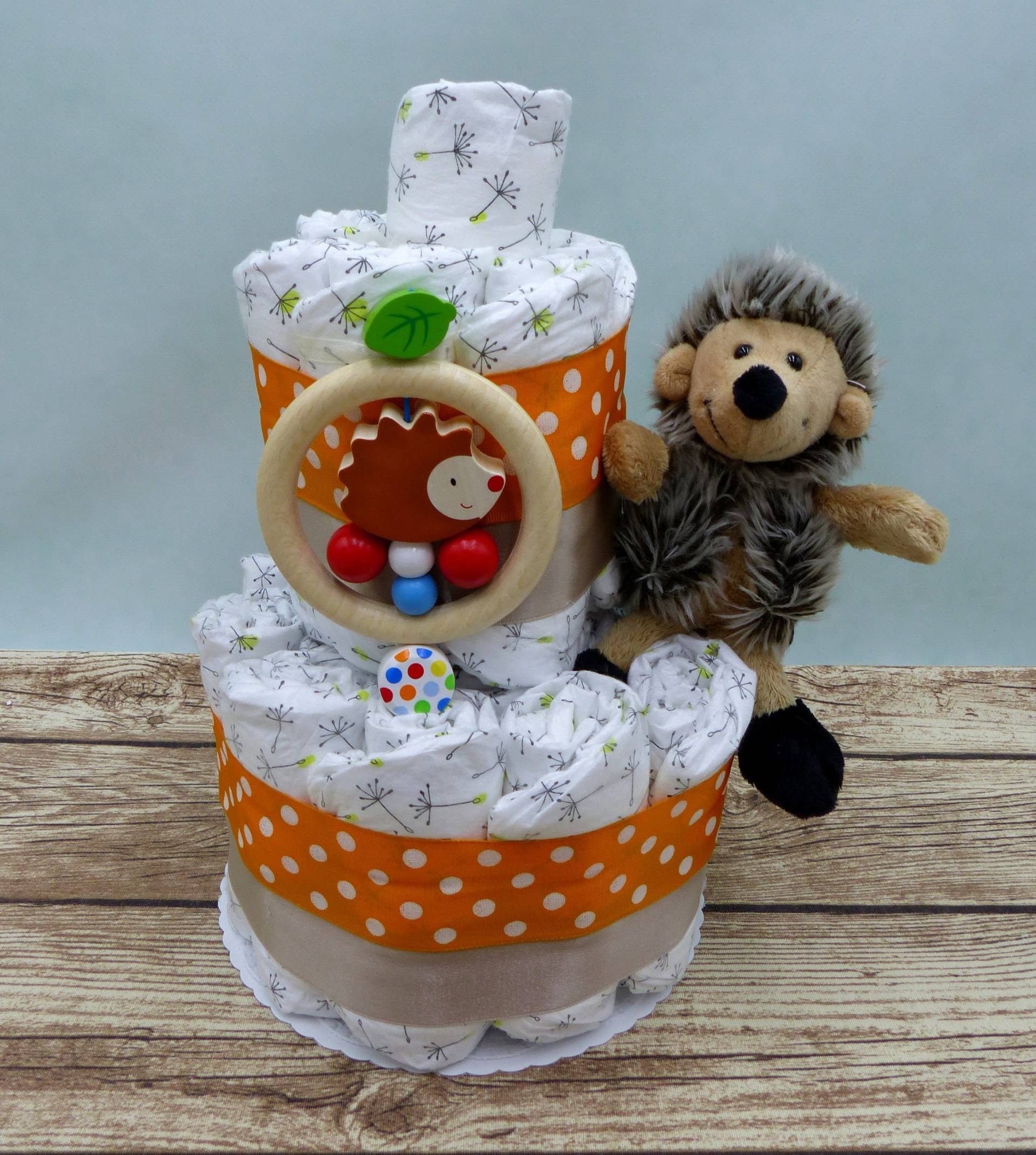 Windeltorte Kleiner Igel von Etsy - geschenkelibelle