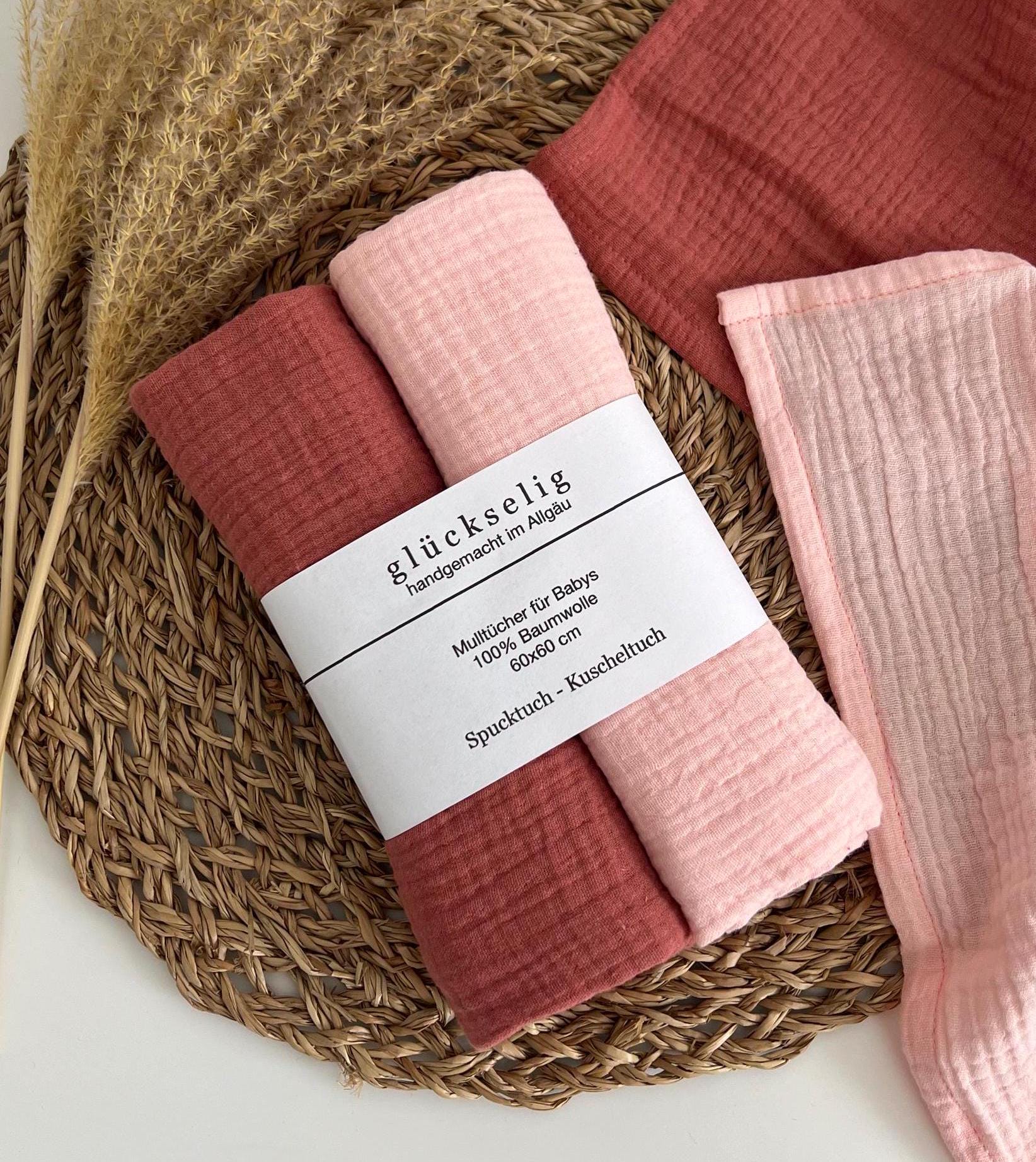 Set Spucktuch Uni Rose Set Spucktuch Uni Rose von Etsy - glueckseligShop