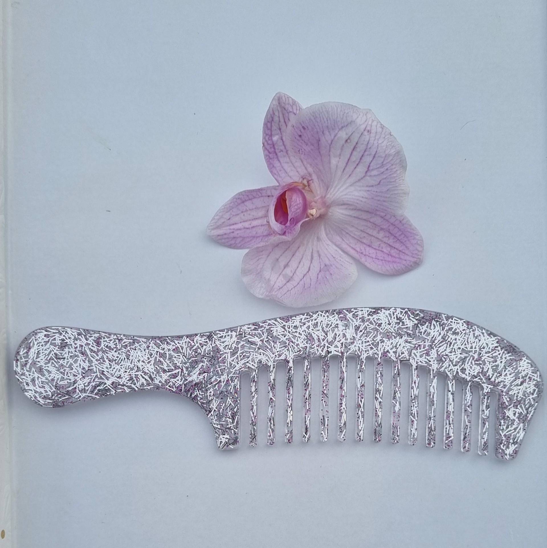 Kamm Glitzer Aus Epoxidharz Silber Und Lila Handgemacht von Etsy - grossARTtiger
