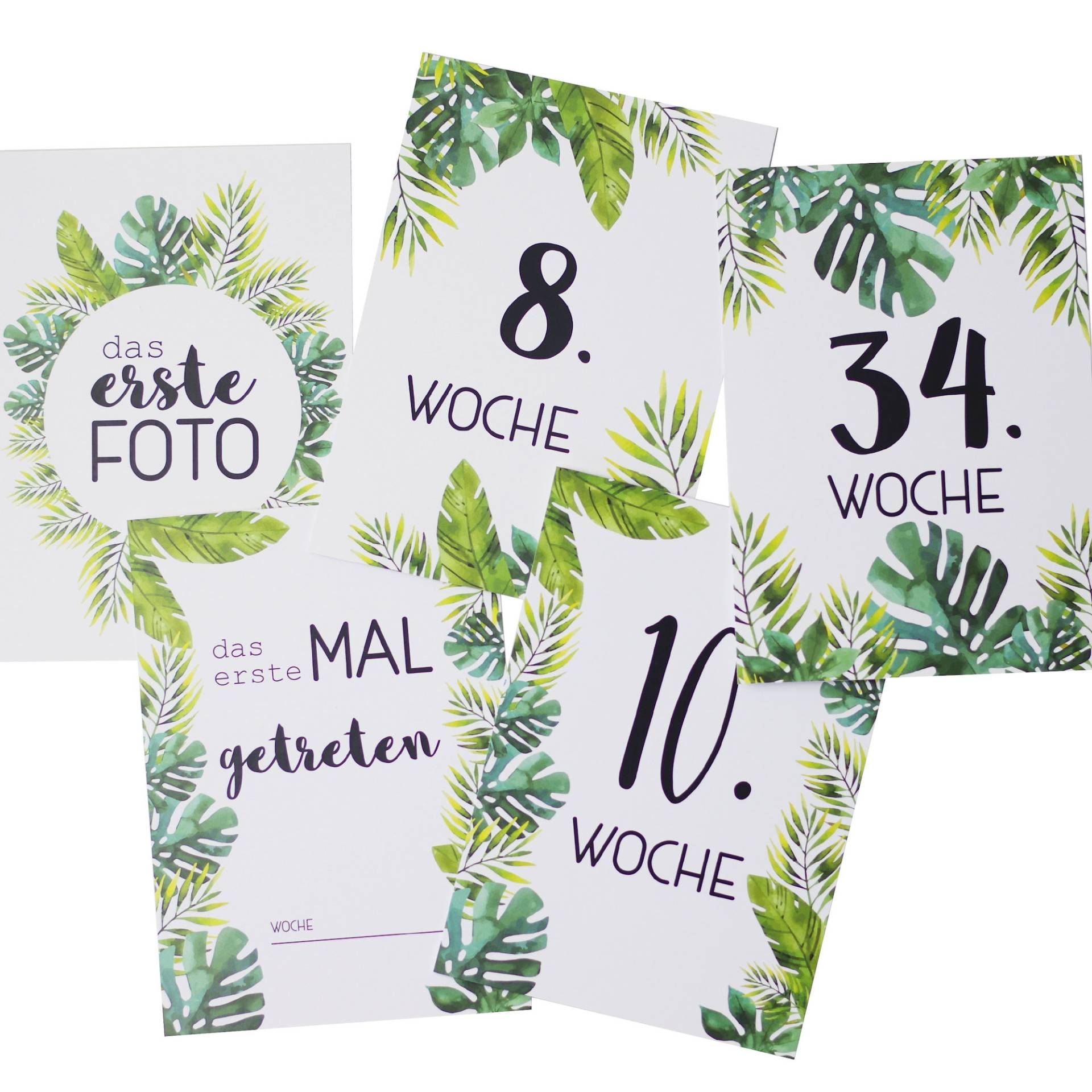 Baby Schwangerschaftskarten Tropical Mama | Meilenstein Kartenset, Geschenkidee, Persönlich von Etsy - halloBliss
