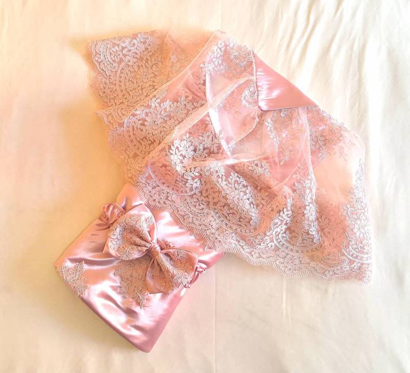 Spitze-Baby-Decke, Baby-Mädchen Satin Wickeln, Neugeborenen Rosa Swaddle, Taufe Kleid Mädchen, Baby-Dusche-Geschenk, Cocoon Swaddle Sack, Geschenk von Etsy - hamaratkontes