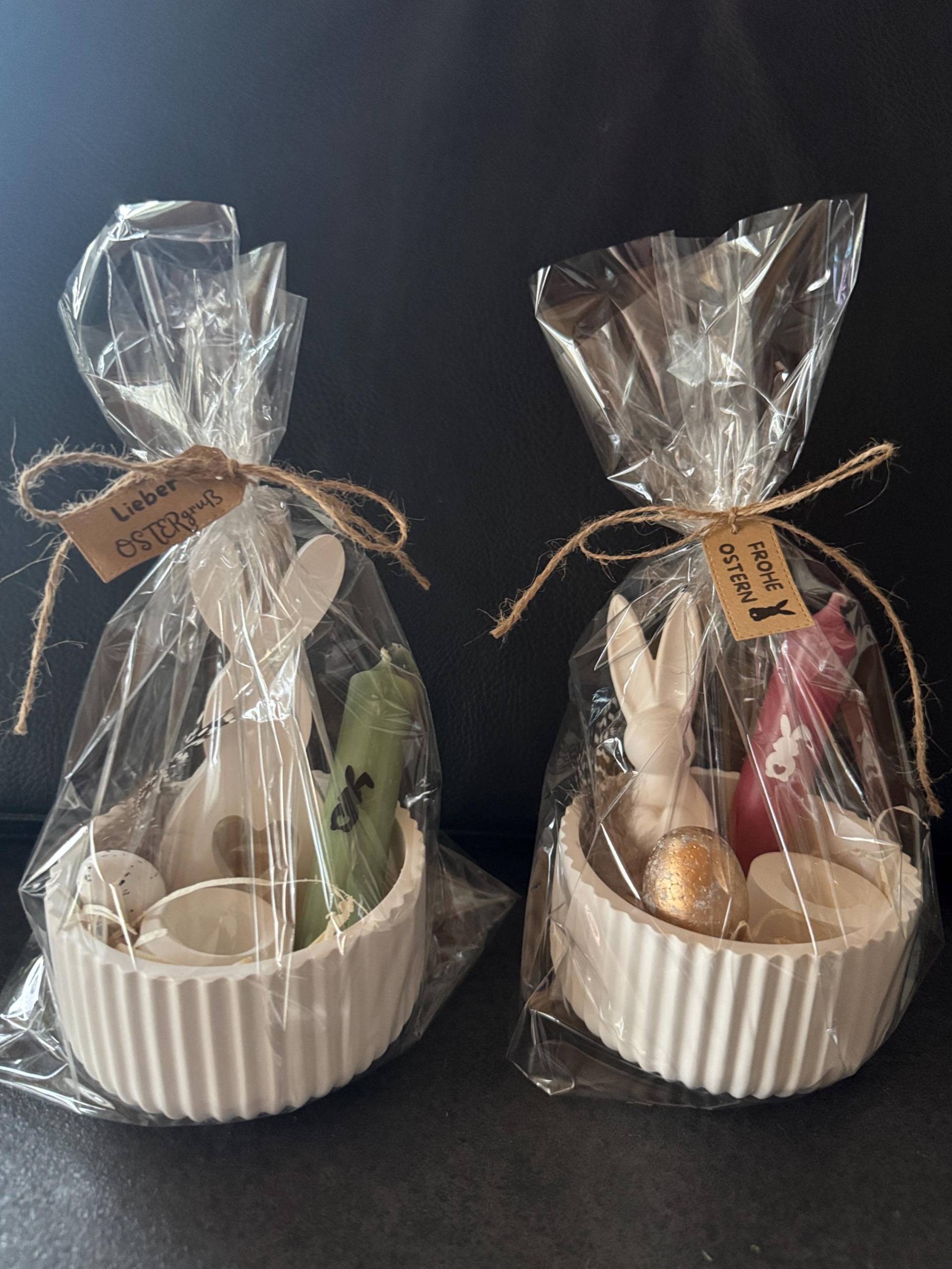 Geschenk Set Raysin Ostern Hase Osterhase Kerze Kwrzenständer Keraflott Mitbringsel Frohe von Etsy - handmadebyKerstinS