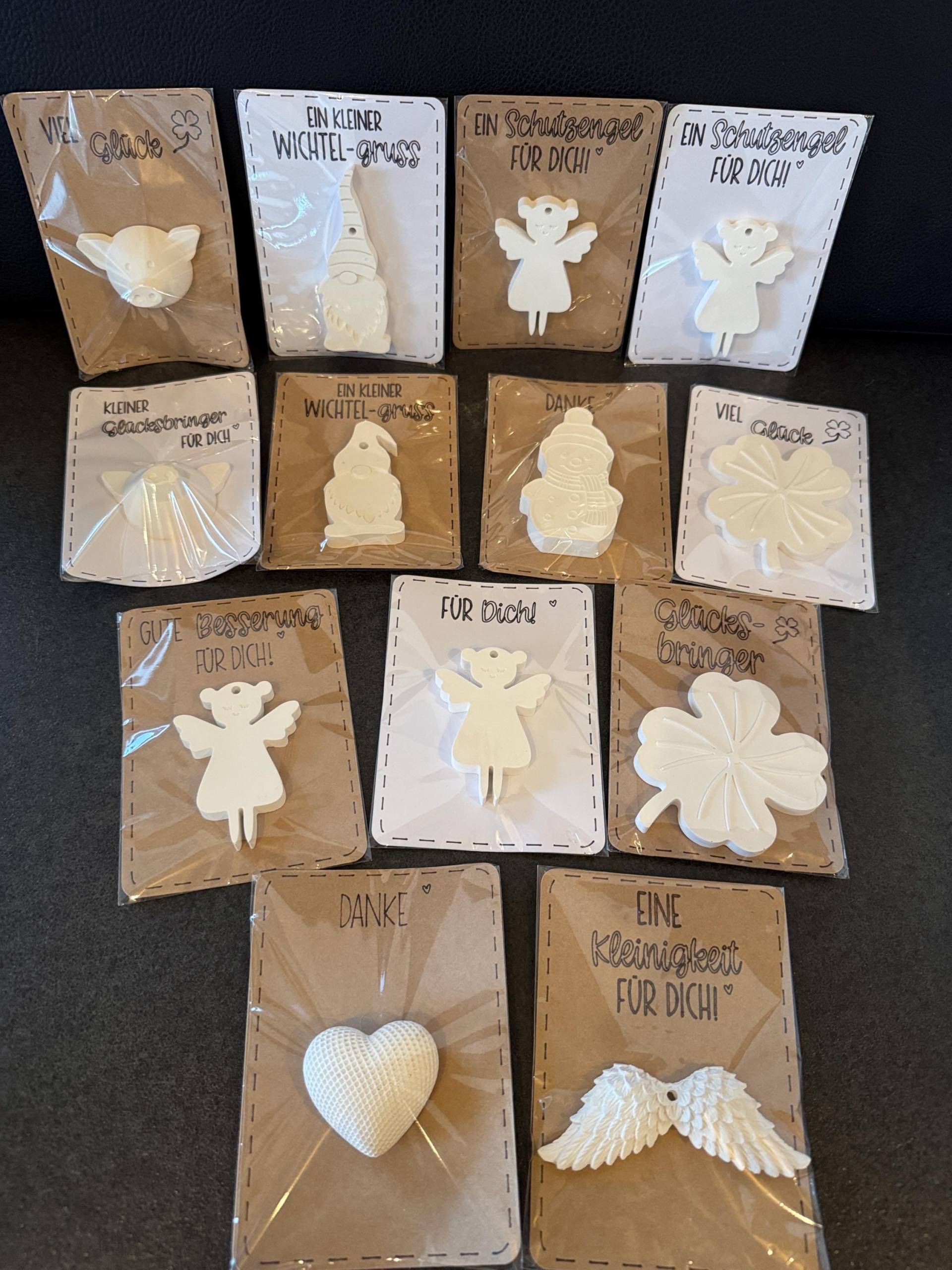 Kleines Geschenk Oder Mitbringsel Glücksbringer Danke Gute Besserung Schutzengel Wichtel Mit Spruch von Etsy - handmadebyKerstinS