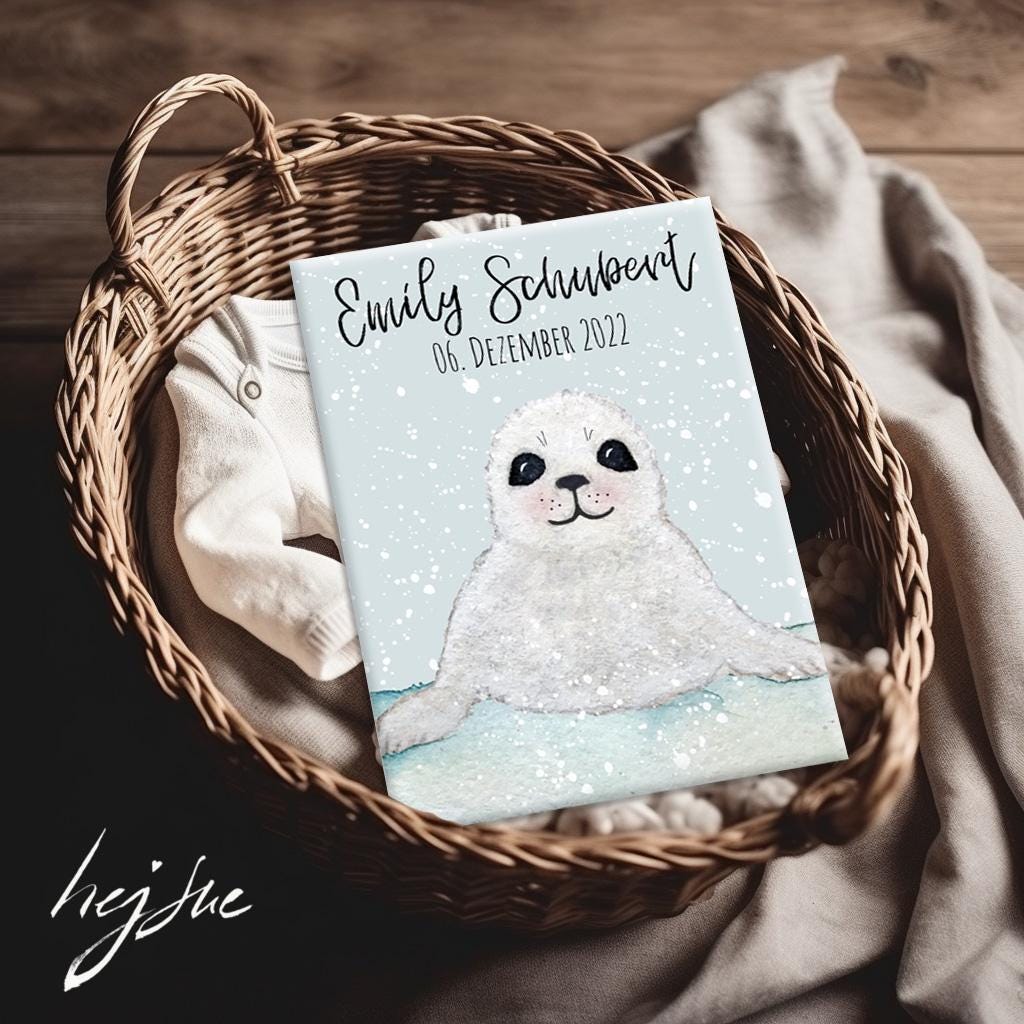 Uheft Hülle Impfpasshülle Name, Uhefthülle Und Impfpass Mit Robbe von Etsy - hejsue