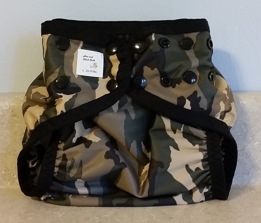 Große Pul Windel Abdeckung Mit Bein Gussets - 20 Bis 30 Pfund- Camo- 23013 von Etsy - henandchickcloth