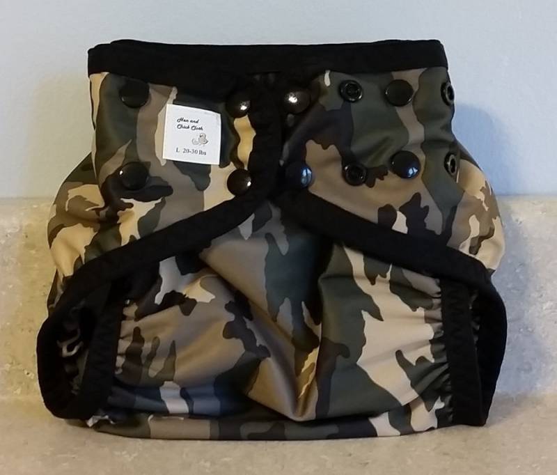 Große Pul Windel Abdeckung Mit Bein Gussets - 20 Bis 30 Pfund- Camo- 23013 von Etsy - henandchickcloth