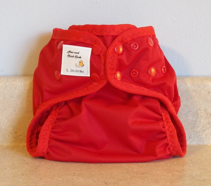 Große Pul Windel Abdeckung Mit Bein Gussets - 20 Bis 30 Pfund- Rot- 23008 von Etsy - henandchickcloth