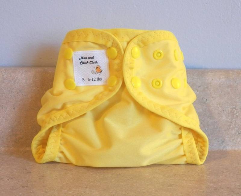 Kleine Pul Windel Abdeckung Mit Bein Gussets - 6 Bis 12 Pfund- Citron- 21011 von Etsy - henandchickcloth