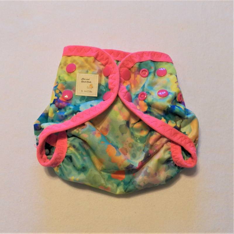Kleine Pul Windel Abdeckung Mit Bein Gussets - 6 Bis 12 Pfund- Farbe Splash | Inv #21023 von Etsy - henandchickcloth