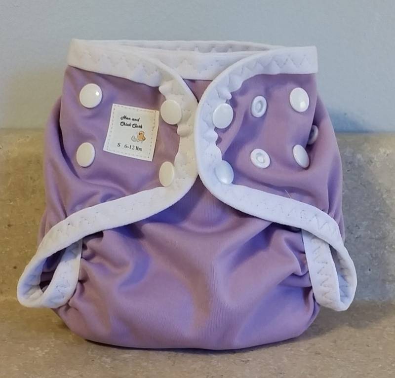Kleine Pul Windel Abdeckung Mit Bein Gussets - 6 Bis 12 Pfund- Flieder Und Weiß- 21007 von Etsy - henandchickcloth