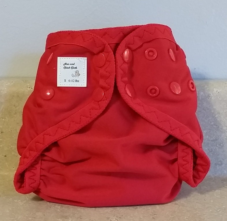 Kleine Pul Windel Abdeckung Mit Bein Gussets - 6 Bis 12 Pfund- Rot- 21005 von Etsy - henandchickcloth