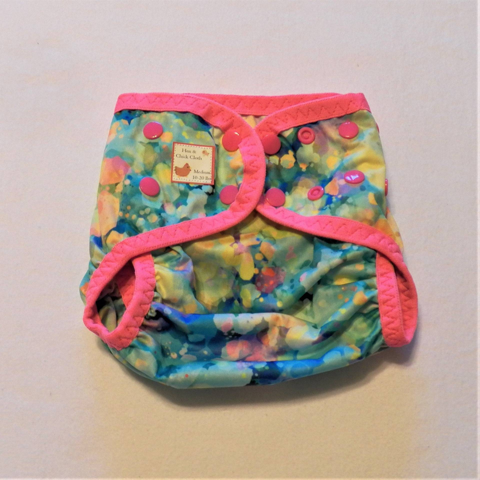 Mittlere Pul Windel Abdeckung Mit Bein Gussets - 10 Bis 20 Pfund- Farbe Splash | Inv #22021 von Etsy - henandchickcloth