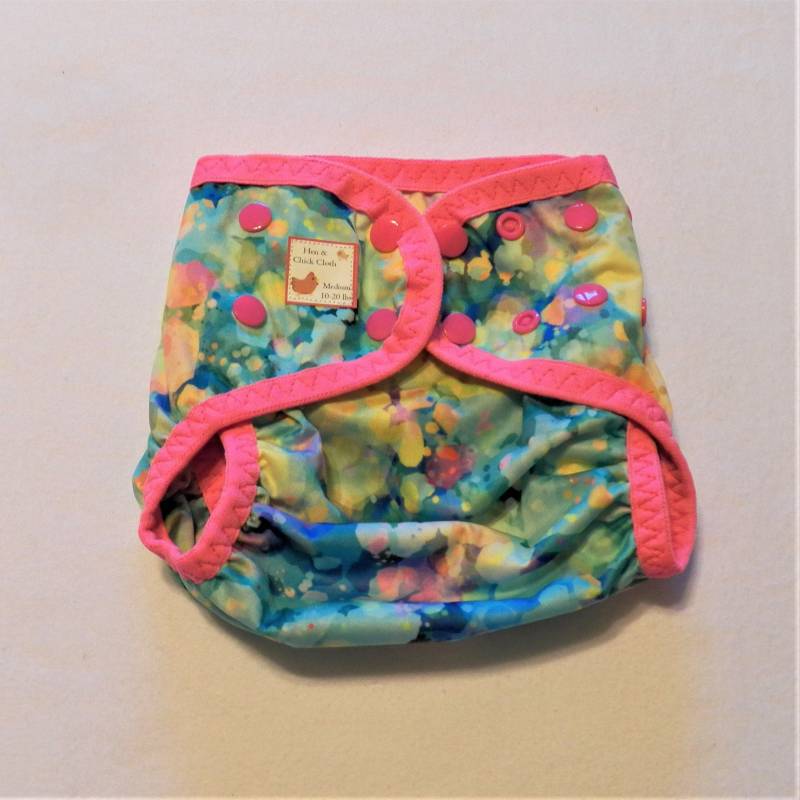 Mittlere Pul Windel Abdeckung Mit Bein Gussets - 10 Bis 20 Pfund- Farbe Splash | Inv #22021 von Etsy - henandchickcloth