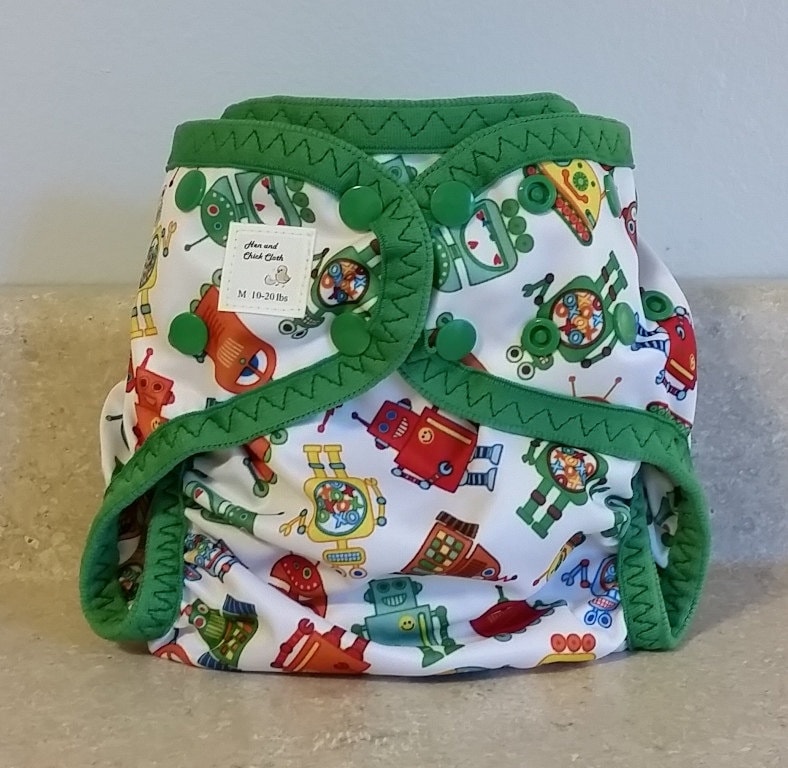 Mittlere Pul Windel Abdeckung Mit Bein Gussets - 10 Bis 20 Pfund-Roboter- 22003 Mittlere Pul Windel Abdeckung Mit Bein Gussets - 10 Bis 20 Pfund-Roboter- 22003 von Etsy - henandchickcloth