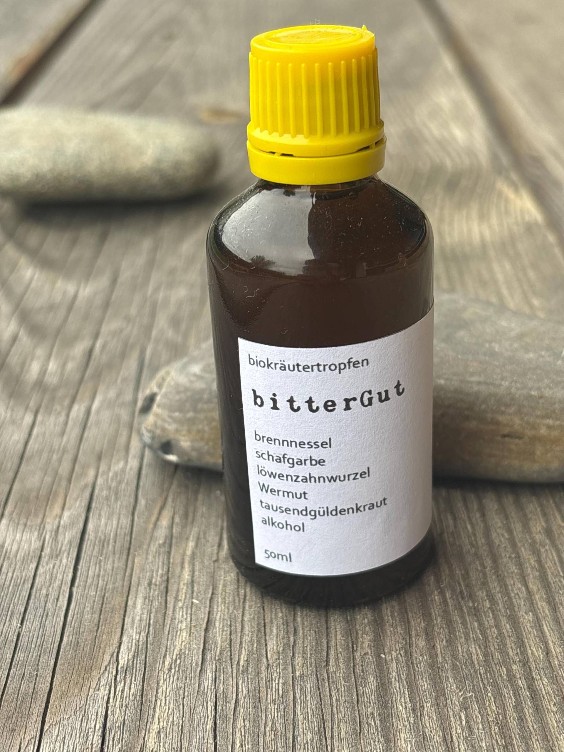 Bittergut - Kräutertropfen Mit Löwenzahn, Wermut & Co | 50 Ml Auszug Wildkräuter in Braunglasflasche von Etsy - herzwerkAT