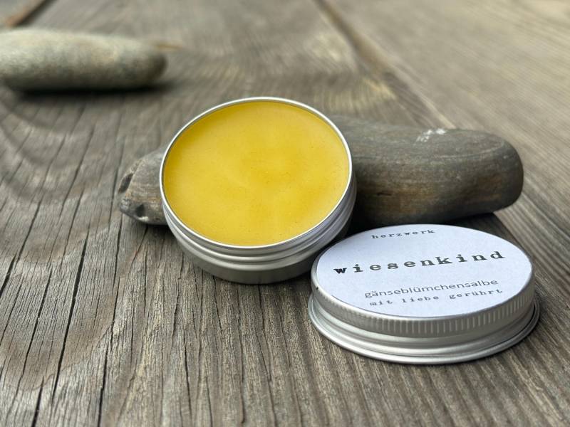 Wiesenkind - Gänseblümchensalbe Aus Wildsammlung | Sanfte Naturkosmetik Für Empfindliche Haut Handgerührt & Pflanzenbasiert von Etsy - herzwerkAT