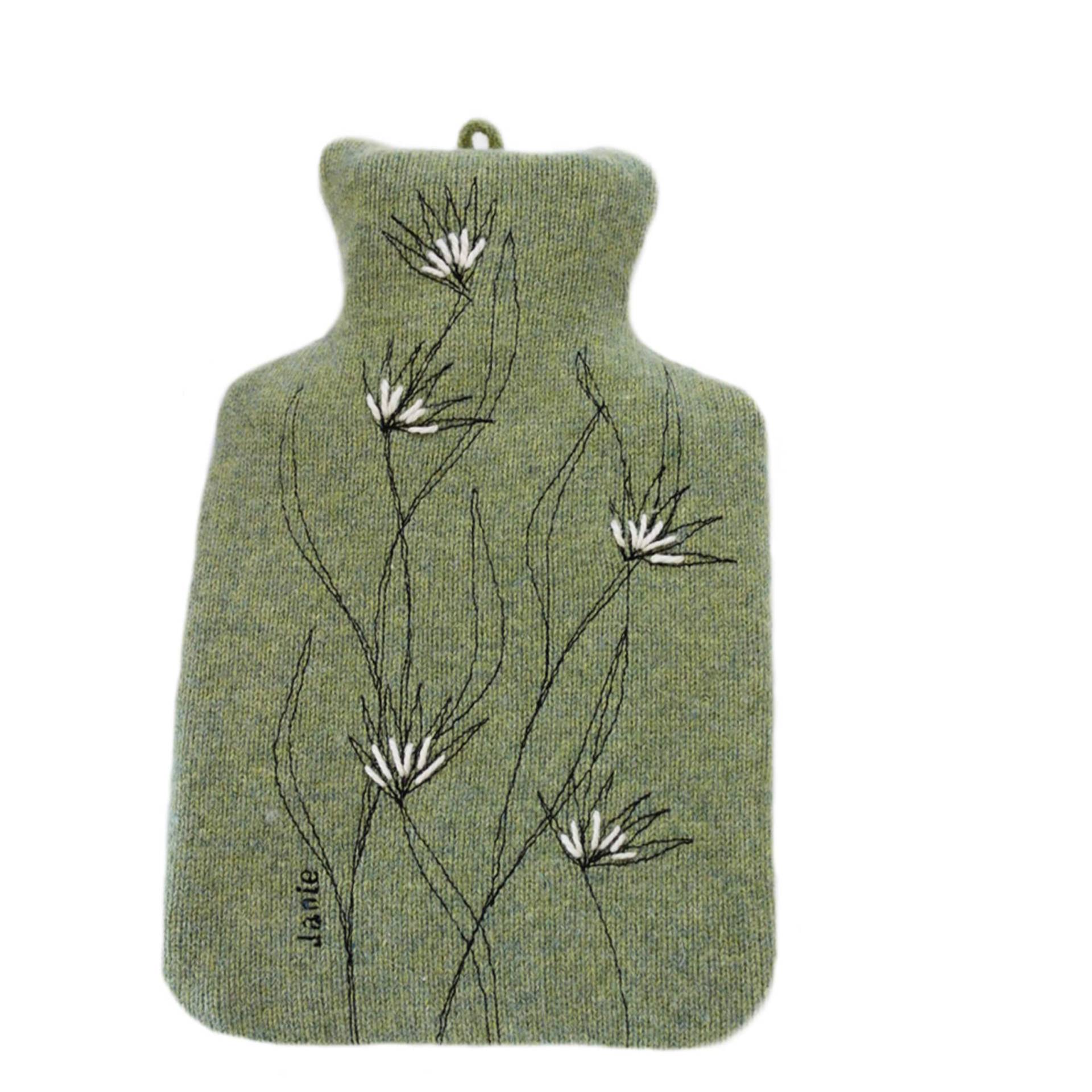 Lime Green Wildflower Gestickte 1 Liter Wärmflasche Lime Green Wildflower Gestickte 1 Liter Wärmflasche von Etsy - janieknits