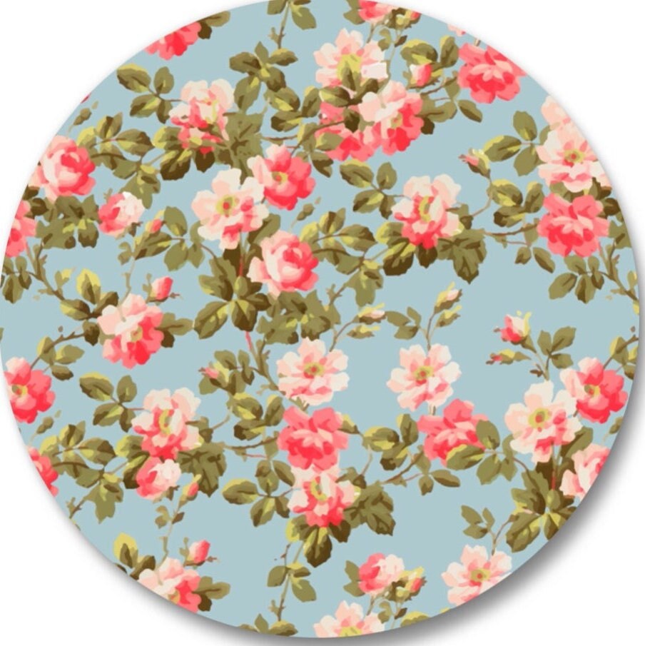 Vintage Bunte Wild Rose Blumenmuster Auf Einem 3 "Taschenspiegel von Etsy - jstuartstudio
