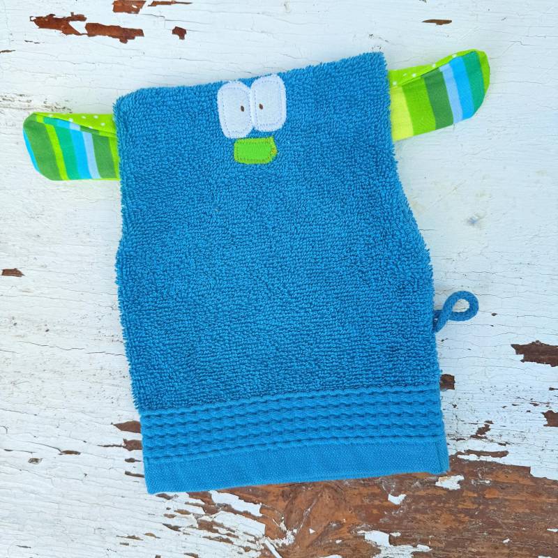 Waschhandschuh, Waschhandschuh Frottee, Waschlappen Frottee, Waschhandschuh Kind, Mitbringsel Ostern, Kleinigkeit Geburtstag, Waschlappen Grün von Etsy - karingelchen