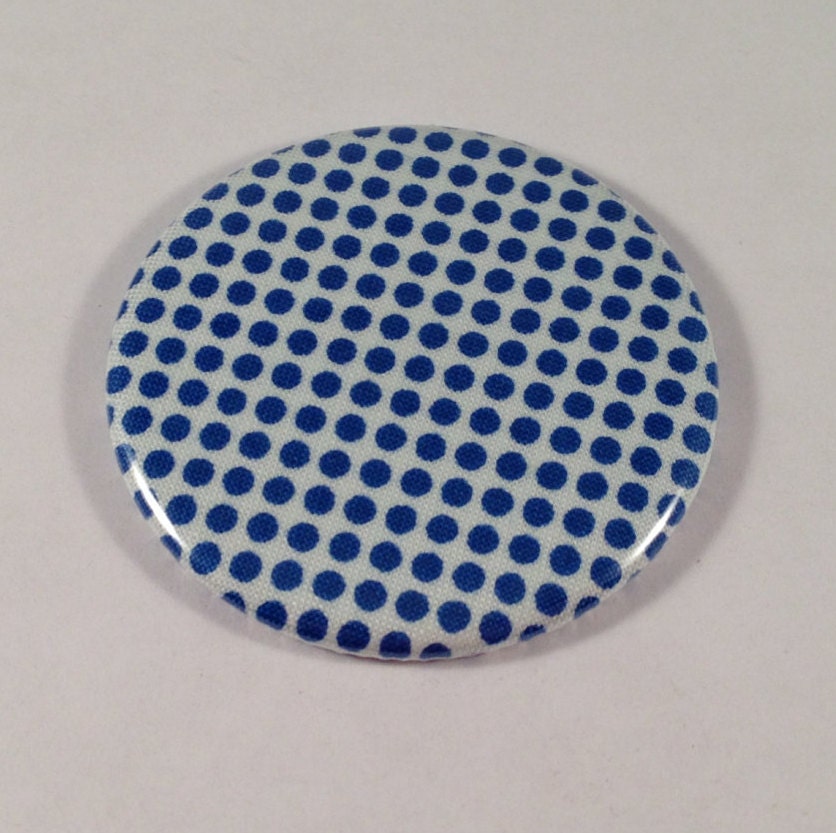Blau Weißer Polka Dot Taschenspiegel von Etsy - katiefavors