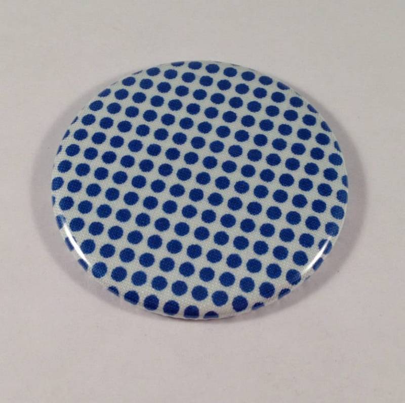 Blau Weißer Polka Dot Taschenspiegel von Etsy - katiefavors