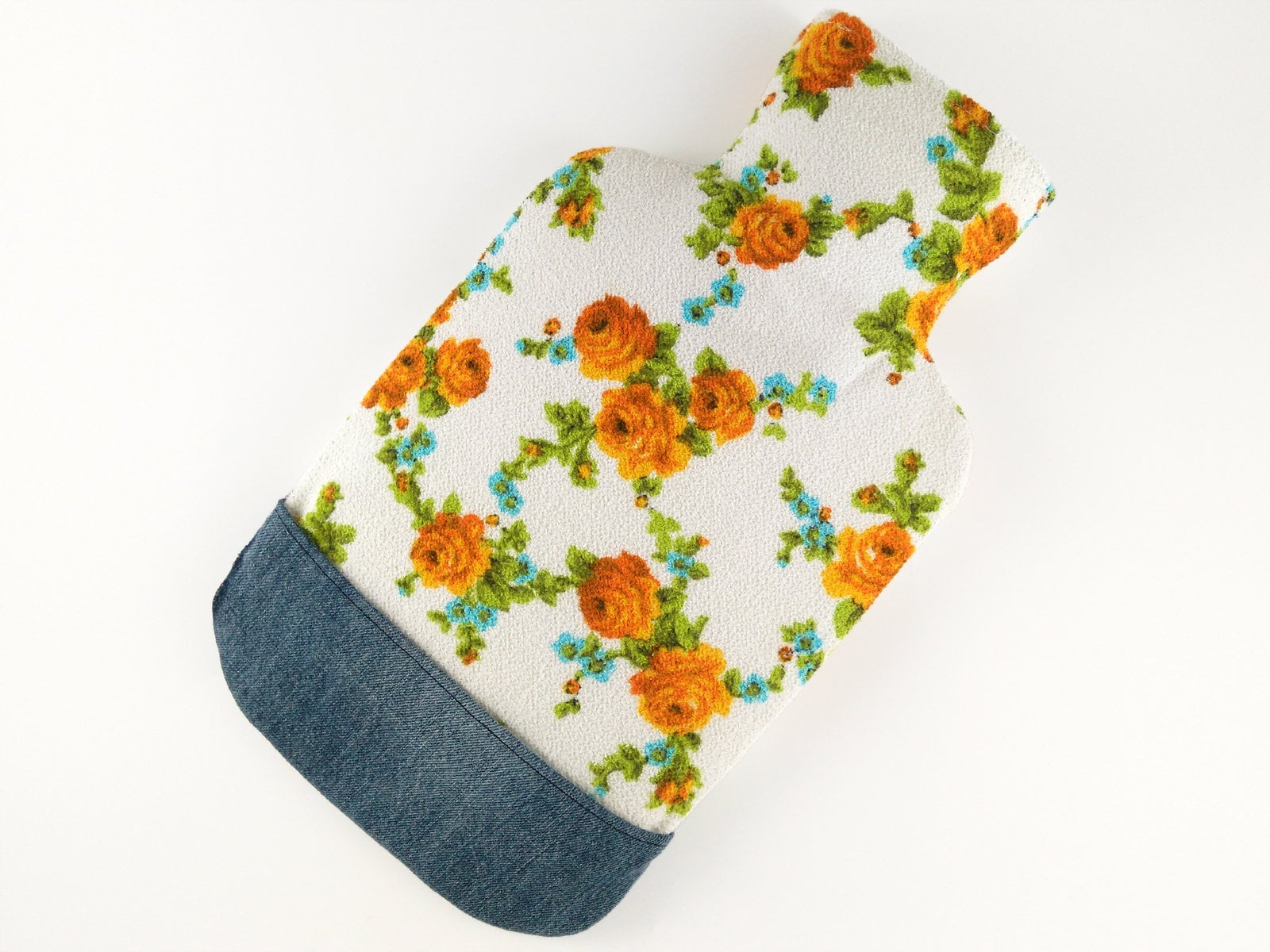 Wärmflaschenbezug Wärmflaschenhülle - Handgefertigt Aus Vintage Frottee Bezug Für Wärmflasche Upcycling Produkte Nachhaltige Geschenke von Etsy - keepLEFTupcycling