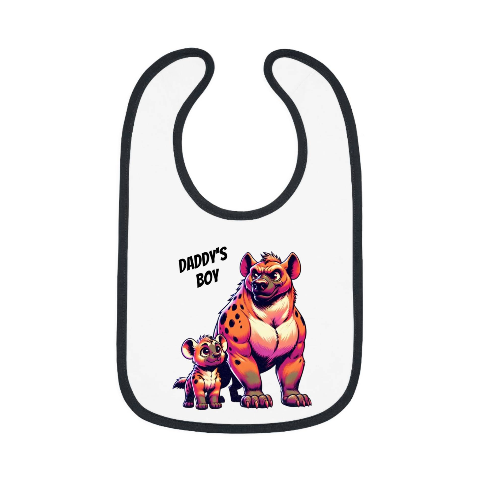 Daddys Boy Baby Lätzchen, Süßes Hyäne Design, Neues Geschenk, Säuglingskleidung, Baby-Dusche Kleinkind Spaß Fütterung Zubehör von Etsy - klinkaclothing