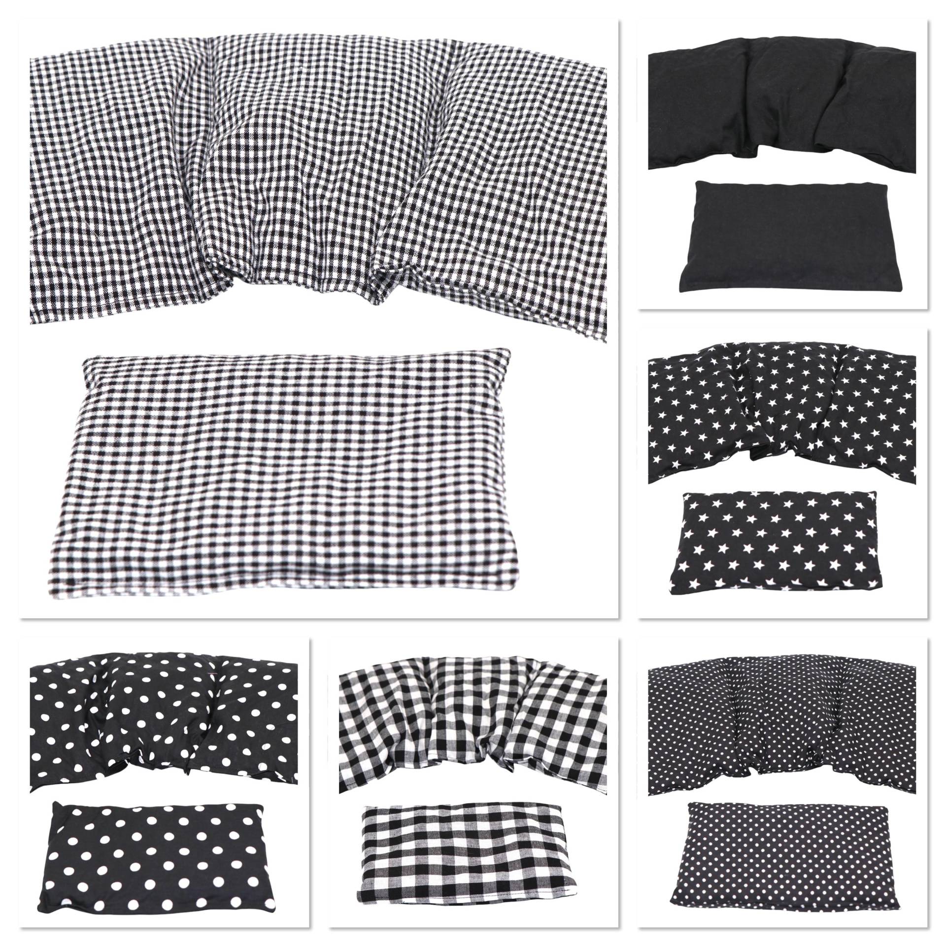 2 Er Set 3 Kammer 36 X 17 cm " Schwarz Kl. Karo Kirschkernkissen Körnerkissen Wärmekissen Xxl Weizen Raps Dinkelkissen von Etsy - koernerkissen