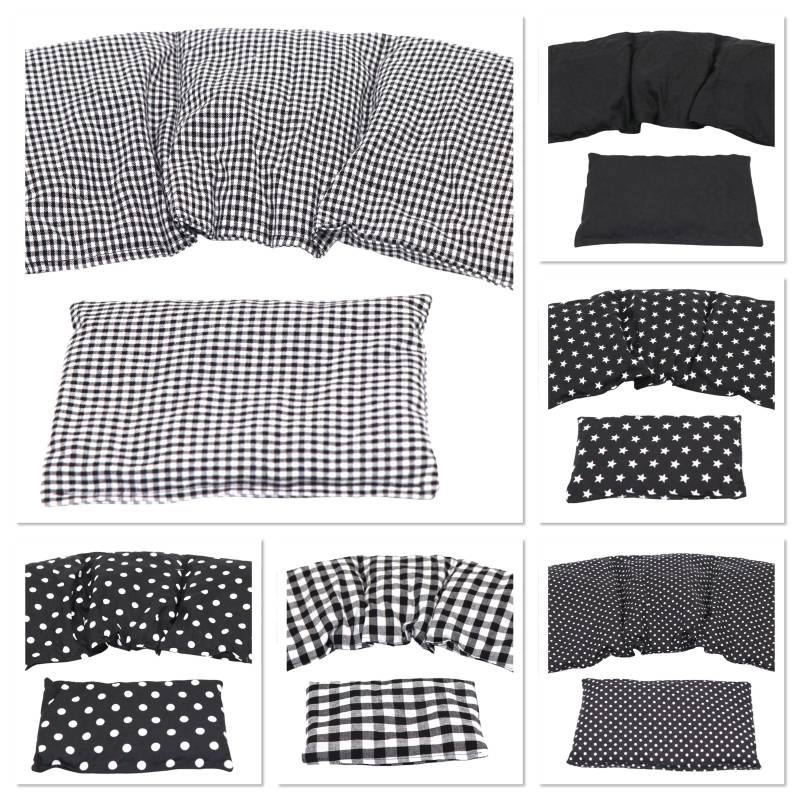 2 Er Set 3 Kammer 36 X 17 cm " Schwarz Kl. Karo Kirschkernkissen Körnerkissen Wärmekissen Xxl Weizen Raps Dinkelkissen von Etsy - koernerkissen
