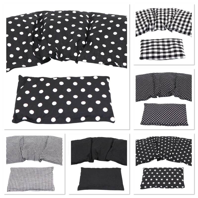 2 Er Set 3 Kammer 36 X 17 cm " Schwarz Punkte Kirschkernkissen Körnerkissen Wärmekissen Xxl Weizen Raps Dinkelkissen von Etsy - koernerkissen