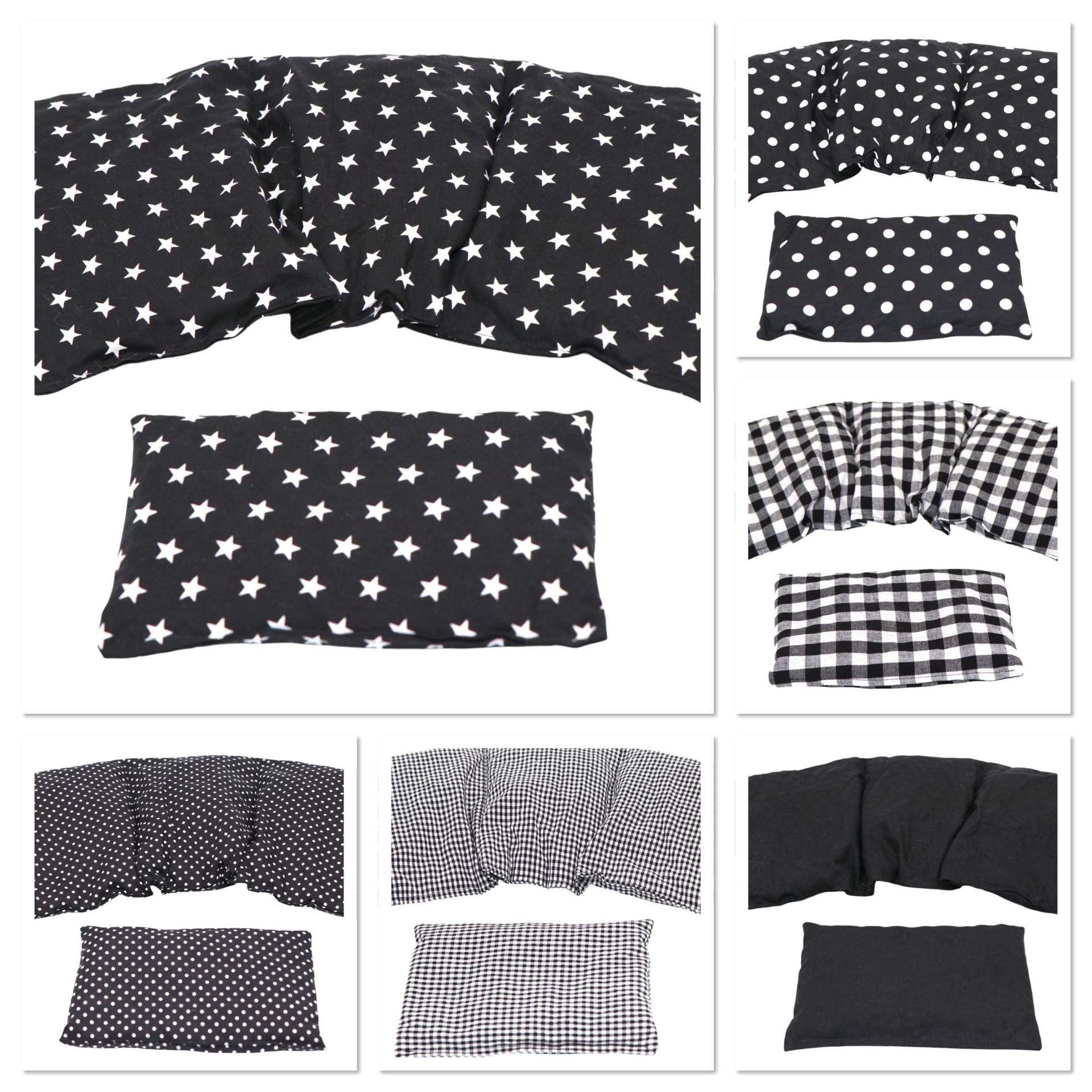 2 Er Set 3 Kammer 36 X 17 cm " Schwarz Sterne Kirschkernkissen Körnerkissen Wärmekissen Xxl Weizen Raps Dinkelkissen von Etsy - koernerkissen