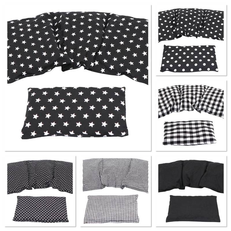 2 Er Set 3 Kammer 36 X 17 cm " Schwarz Sterne Kirschkernkissen Körnerkissen Wärmekissen Xxl Weizen Raps Dinkelkissen von Etsy - koernerkissen