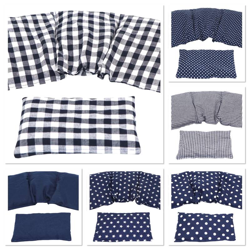 2 Er Set 6 Designs 3 Kammer 36 X 17 cm " Blau Karo Kirschkernkissen Körnerkissen Wärmekissen Xxl Weizen Dinkel Raps Dinkelkissen von Etsy - koernerkissen