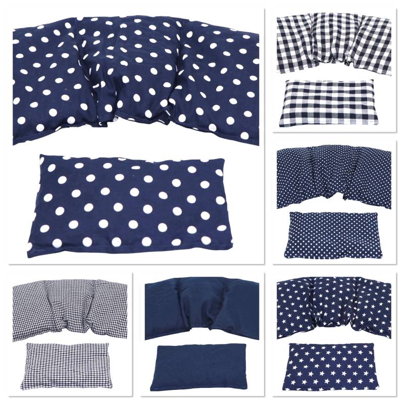 2 Er Set 6 Designs 3 Kammer 36 X 17 cm " Blau Punkte Kirschkernkissen Körnerkissen Wärmekissen Xxl Weizen Dinkel Raps Dinkelkissen von Etsy - koernerkissen