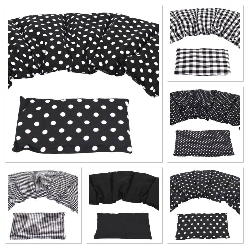 2 Er Set 6 Designs 5 Kammer 51 X 21 cm " Schwarz Punkte Kirschkernkissen Körnerkissen Wärmekissen Xxl Weizen Raps Dinkelkissen von Etsy - koernerkissen