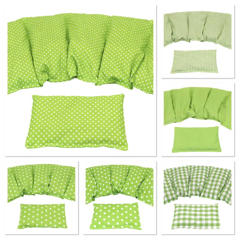 2 Er Set " Lime Kl. Punkte 51 X 21 cm 5 Kammer 6 Designs Kirschkernkissen Körnerkissen Wärmekissen Xxl Weizen Raps Dinkelkissen von Etsy - koernerkissen
