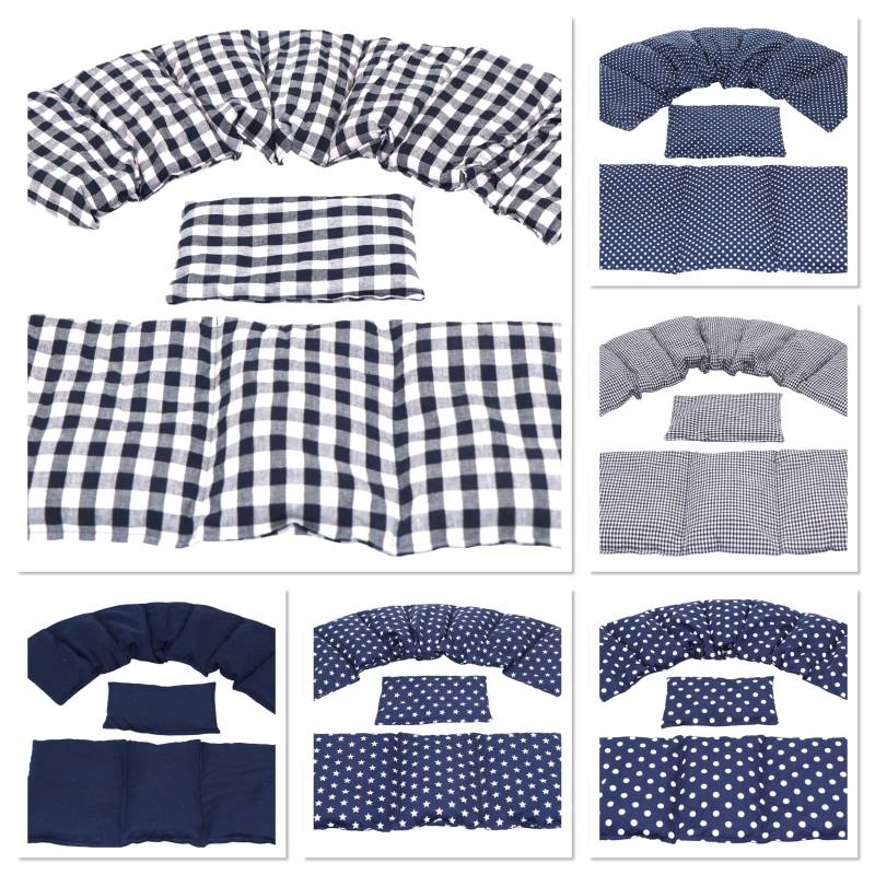 3 Er Set " 6 Designs 66 X17 cm Blau Karo 7 Kammer Kirschkernkissen Körnerkissen Wärmekissen Xxl Weizen Dinkel Raps Trauben von Etsy - koernerkissen
