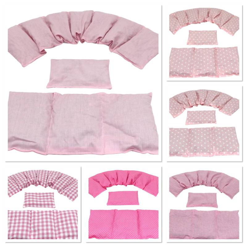 3 Er Set " 6 Designs 66 X17 cm Rosa Uni Kirschkernkissen Körnerkissen Wärmekissen Xxl Nacken Schulter Dinkel Kältekissen von Etsy - koernerkissen