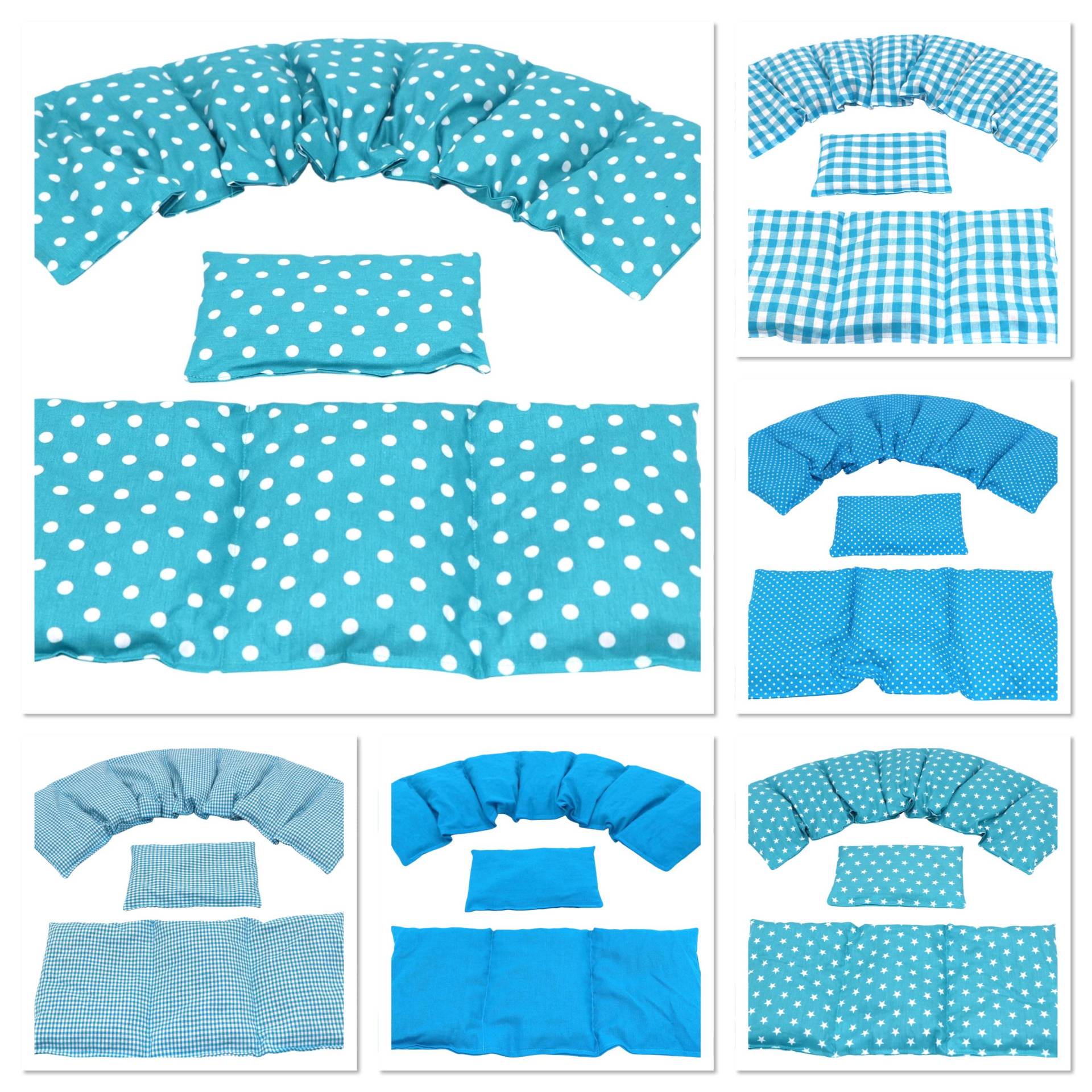 3 Er Set " 6 Designs "7 Kammer 66 X17 cm Ttürkis Punkte Kirschkernkissen Körnerkissen Wärmekissen Xxl Weizen Dinkel Raps Trauben von Etsy - koernerkissen
