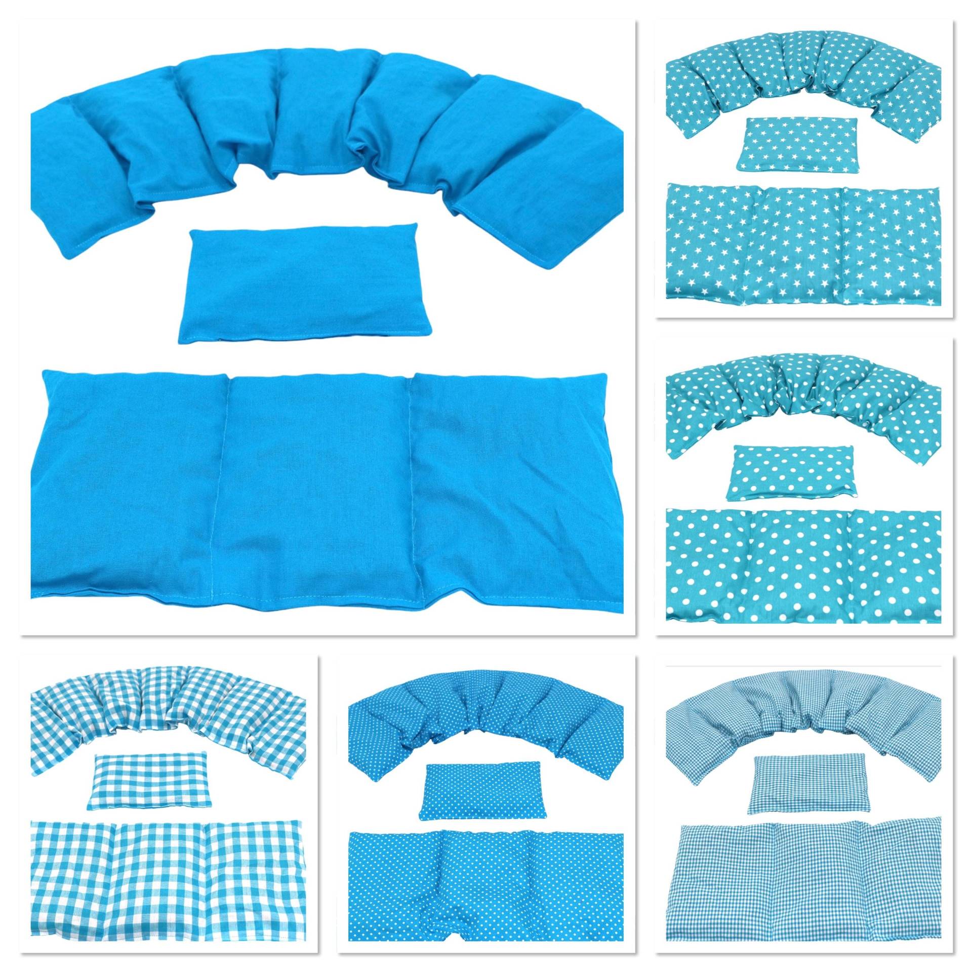 3 Er Set " 6 Designs "7 Kammer 66 X17 cm Türkis Uni Kirschkernkissen Körnerkissen Wärmekissen Xxl Weizen Dinkel Raps Trauben von Etsy - koernerkissen