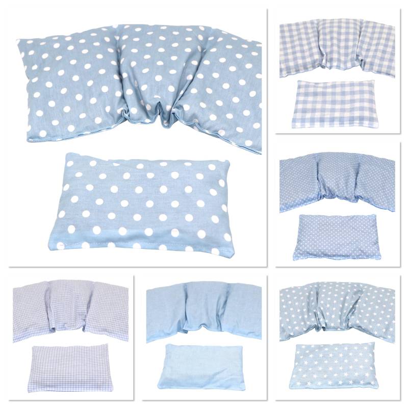 6 Designs 3 Kammer 2 Er Set 36 X 17 cm " Hell Blau Punkte Kirschkernkissen Körnerkissen Wärmekissen Xxl Weizen Dinkel Raps Trauben von Etsy - koernerkissen