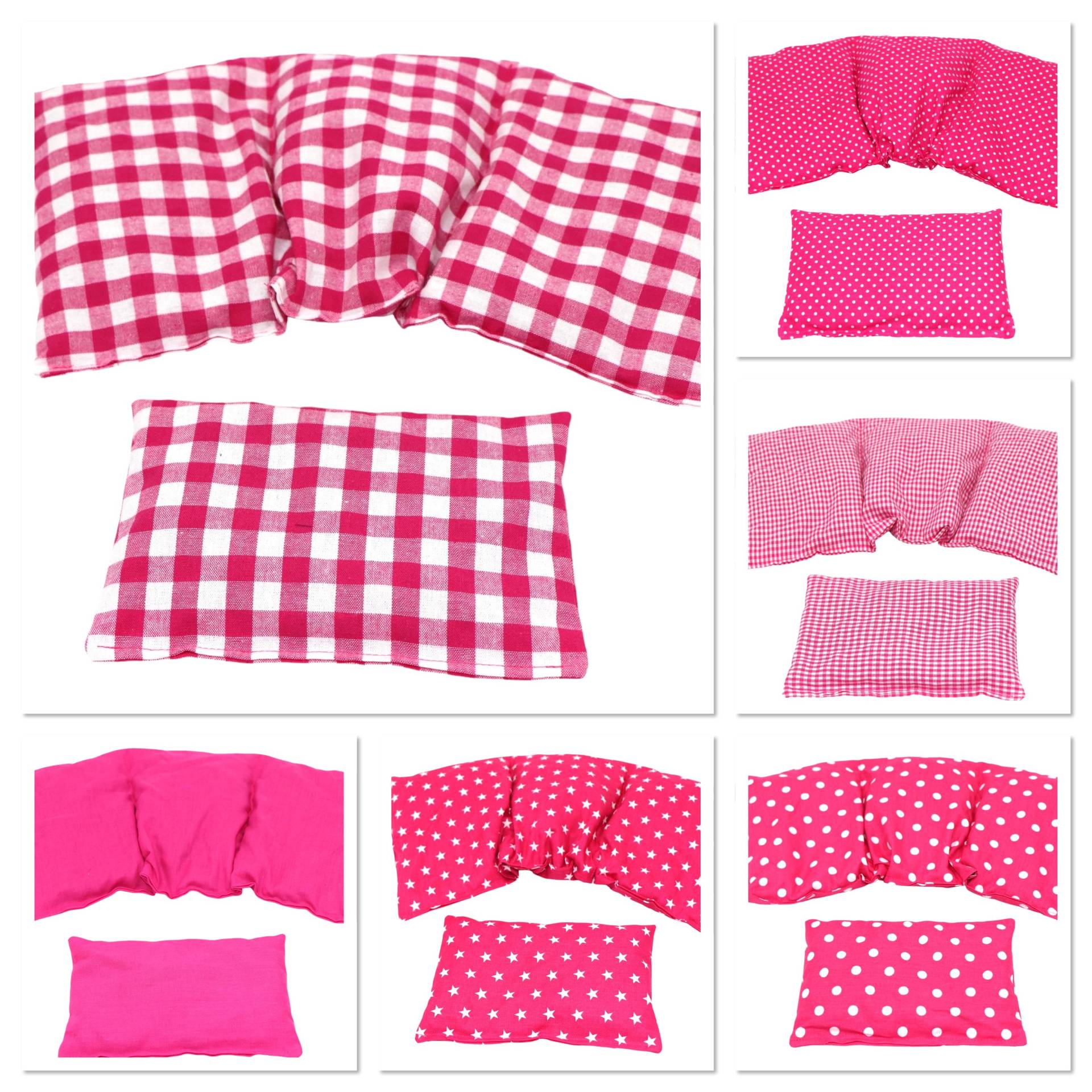 6 Designs 3 Kammer 2 Er Set 36 X 17 cm " Pink Karo Kirschkernkissen Körnerkissen Wärmekissen Xxl Weizen Dinkel Raps Trauben Kälte von Etsy - koernerkissen
