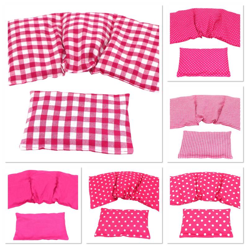 6 Designs 3 Kammer 2 Er Set 36 X 17 cm " Pink Karo Kirschkernkissen Körnerkissen Wärmekissen Xxl Weizen Dinkel Raps Trauben Kälte von Etsy - koernerkissen