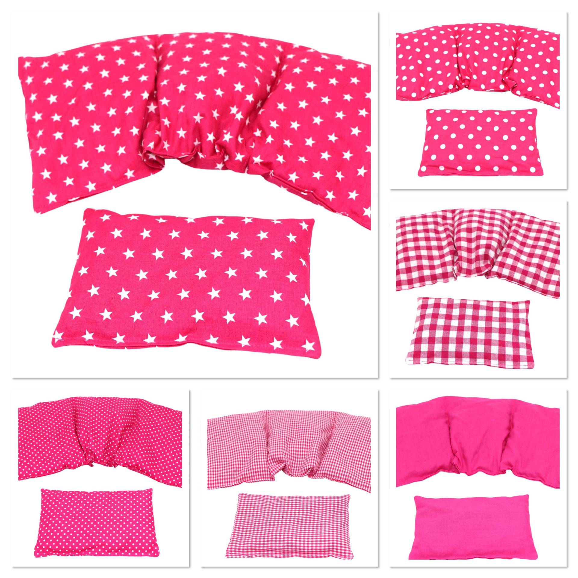 6 Designs 3 Kammer 2 Er Set 36 X 17 cm " Pink Sterne Kirschkernkissen Körnerkissen Wärmekissen Xxl Weizen Dinkel Raps Trauben Kälte von Etsy - koernerkissen